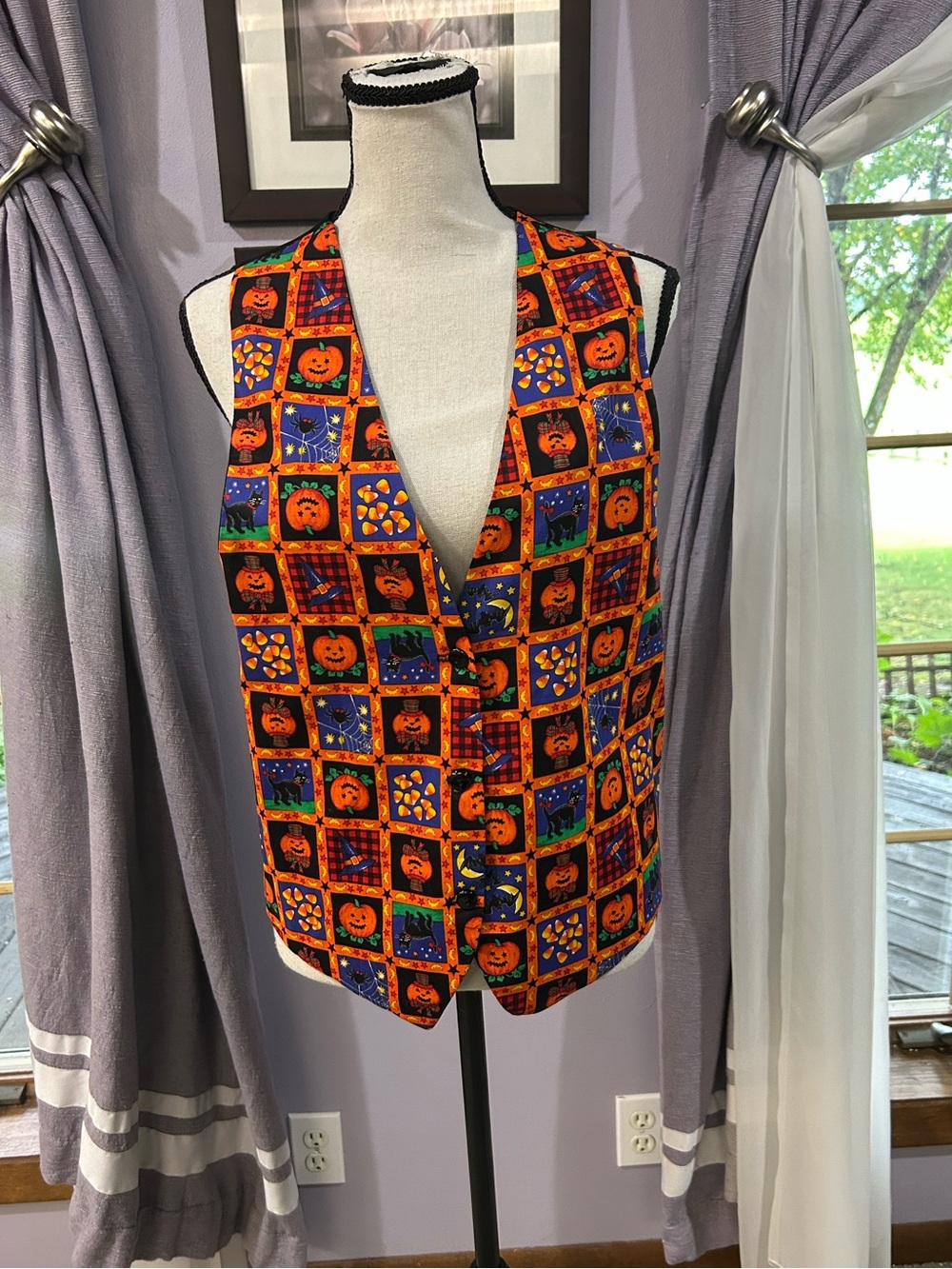 Vintage Capelli of New York Halloween Button-Down Vest